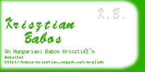 krisztian babos business card